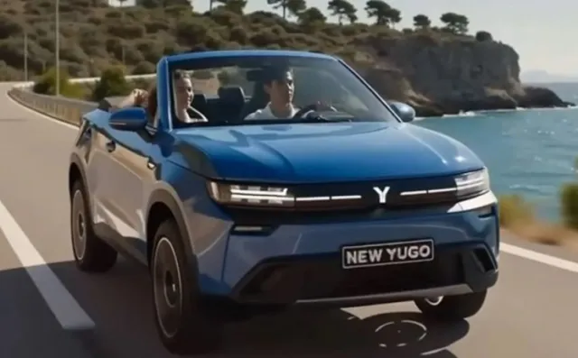Възродената сръбска автомобилна марка Yugo показва кабриолет с четири врати