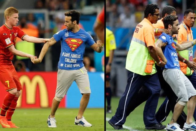 Фенът, нахлул на Португалия - Уругвай: Бивш професионален футболист и рецидивист по терените