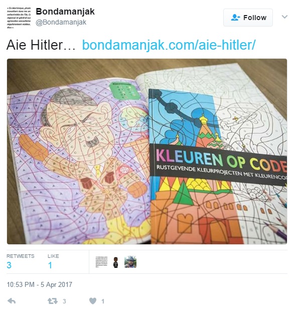Хитлер се озова в детска книжка за оцветяване
