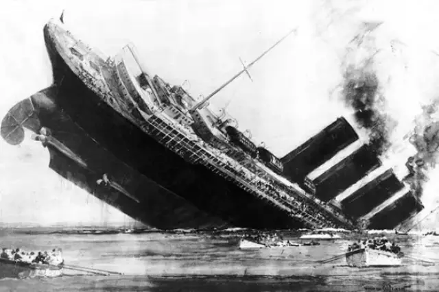 7 май 1915 г. Германско торпедо потапя кораба "Лузитания"