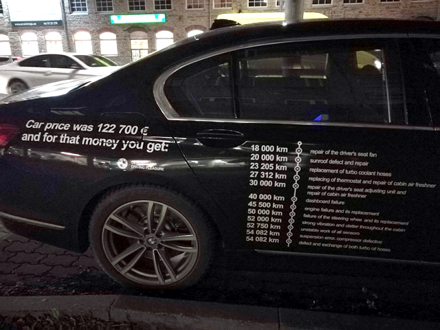 Ядосан естонец води списък на ремонтите върху BMW-то си