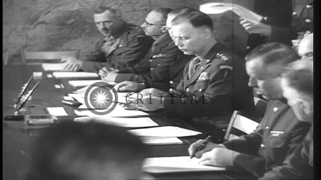 7 май 1945 г.: Генерал Алфред Йодъл подписва в Реймс безусловната капитулация на Германия