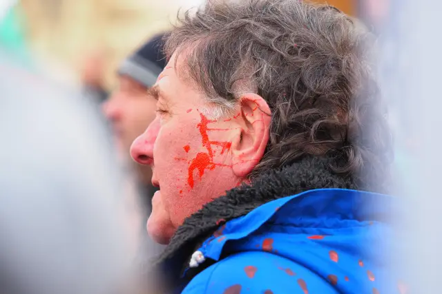 Ранени полицаи и арести на протеста на 