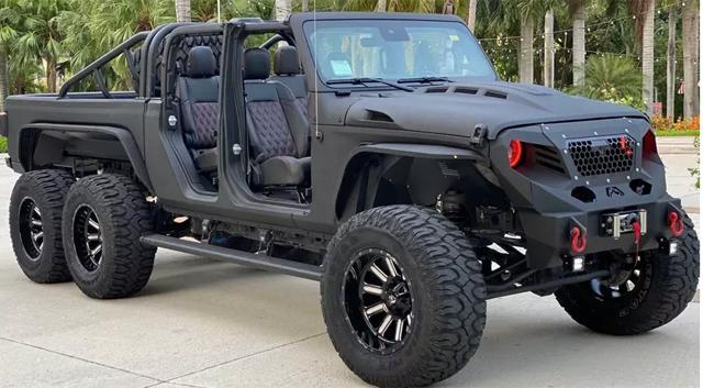 Чудовищен Jeep 6х6 с двигател от Corvette