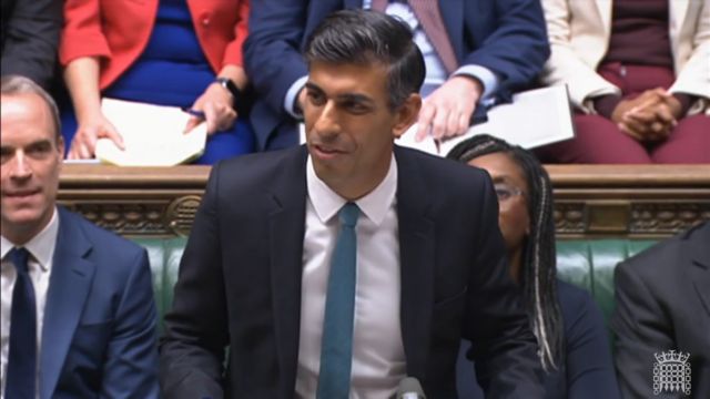 Риши Сунак взе участие в първия си парламентарен контрол като премиер 