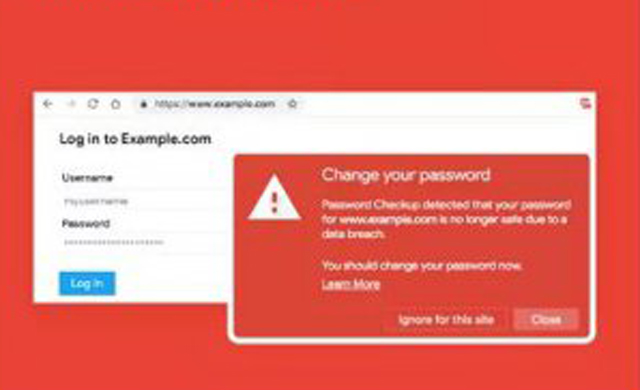 Ако паролата ви е ненадеждна, Chrome ще ви уведоми