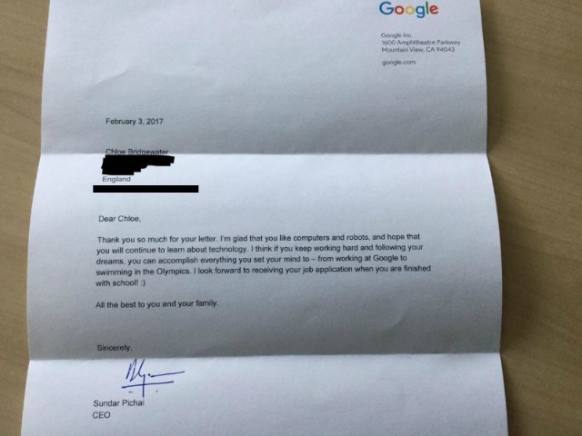 7-годишно дете поиска работа от Google, отговориха ѝ