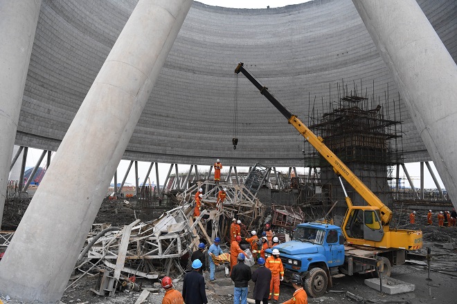 Смъртоносно срутване в китайска електроцентрала
