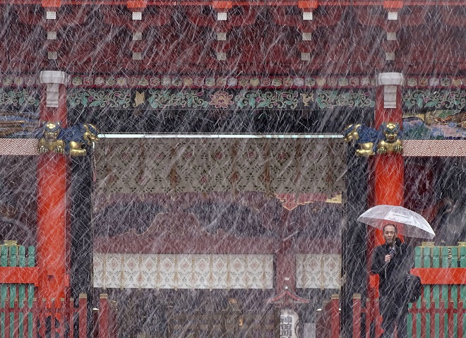 За пръв път от 54 години насам в Токио заваля сняг през ноември (снимки)