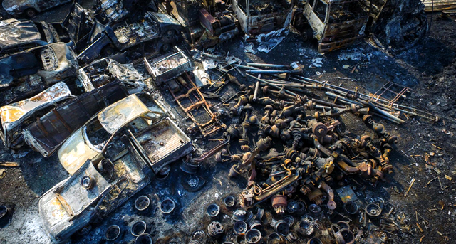 В Китай изгоряха 6000 коли