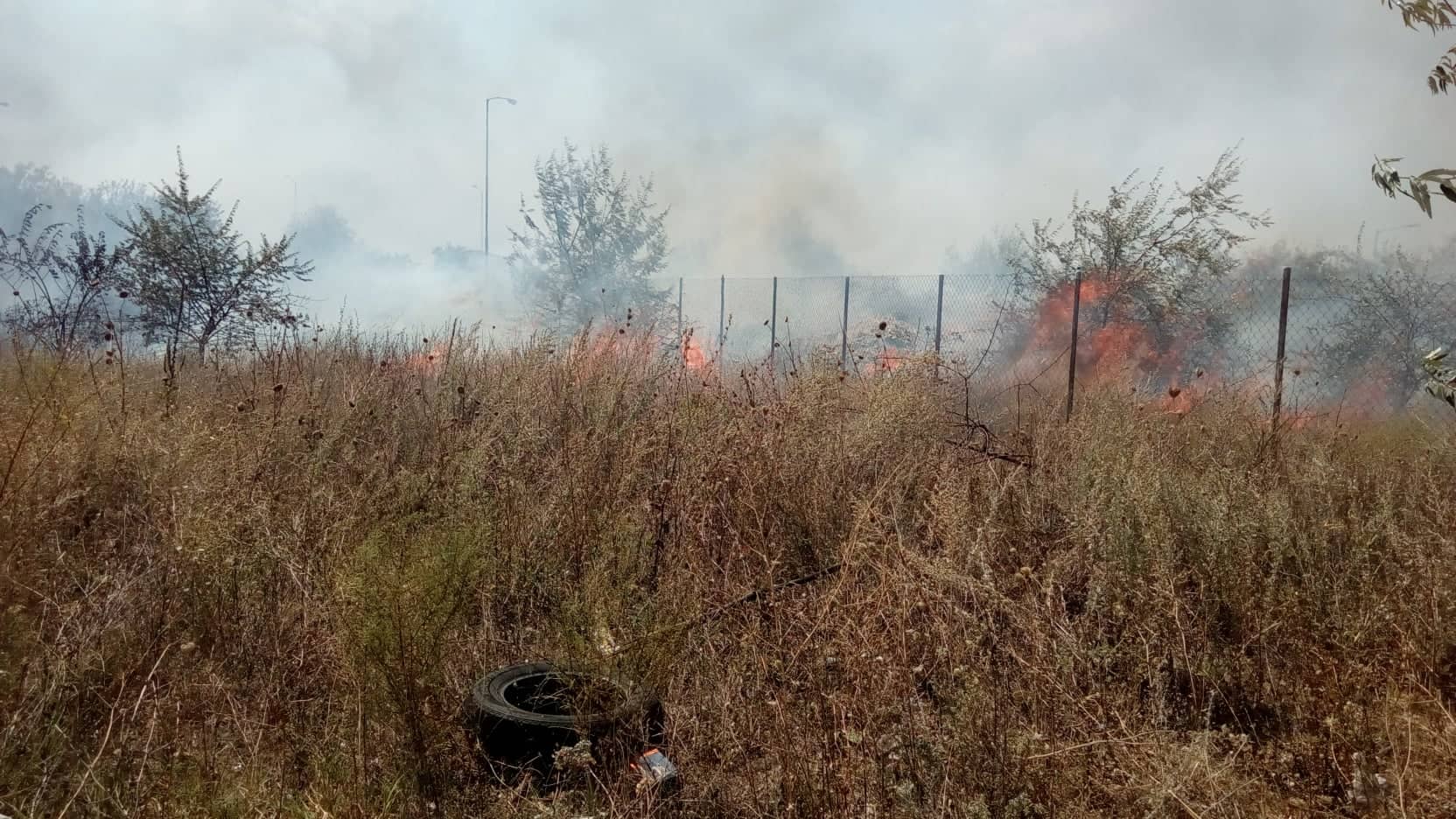 Първо във ФАКТИ: Пожар избухна на метри от "Джъмбо" във Варна (СНИМКИ)
