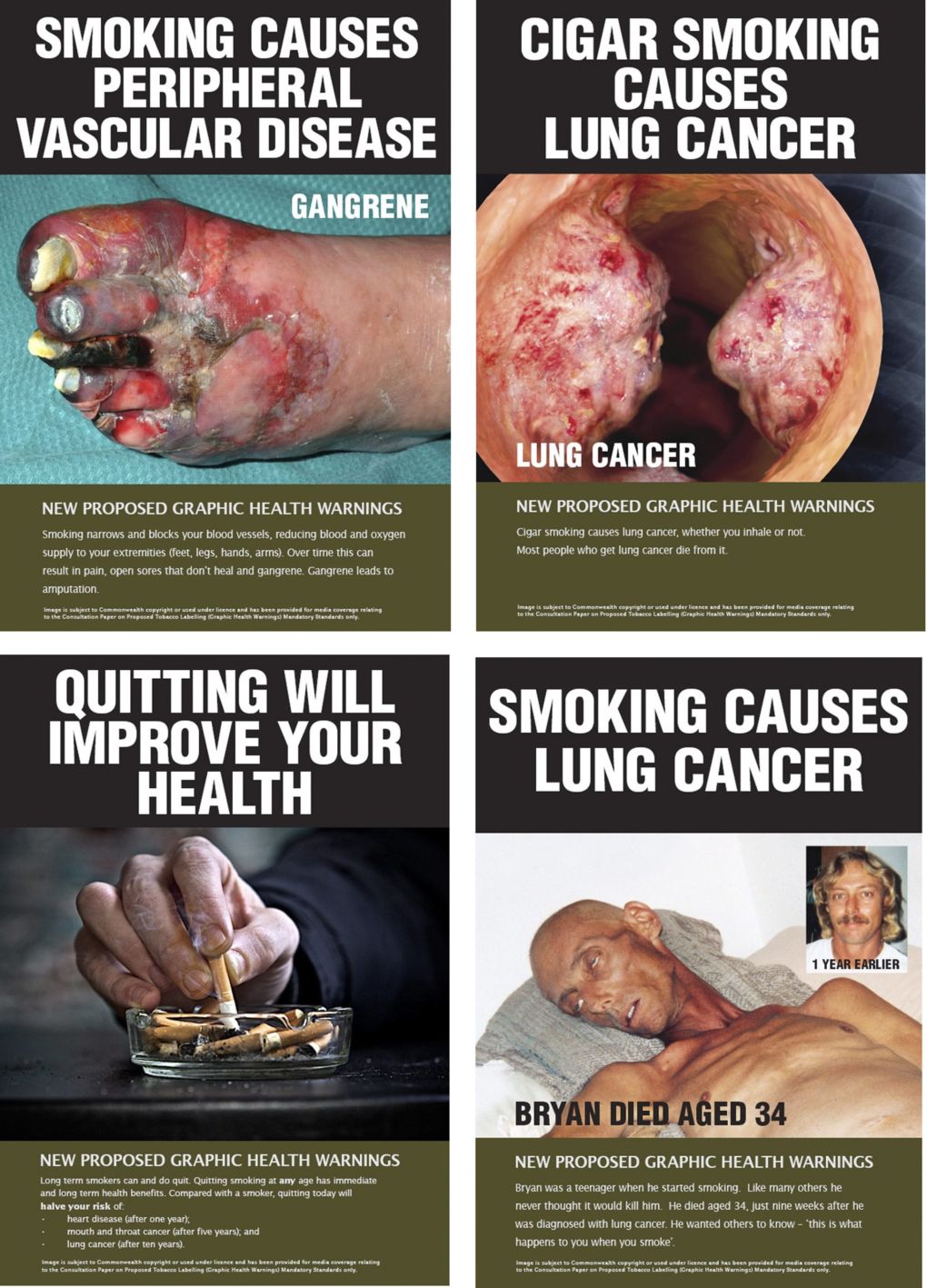 От първи декември цигарите продавани в Австралия трябва да са с еднакъв дизайн и форма за всички марки.