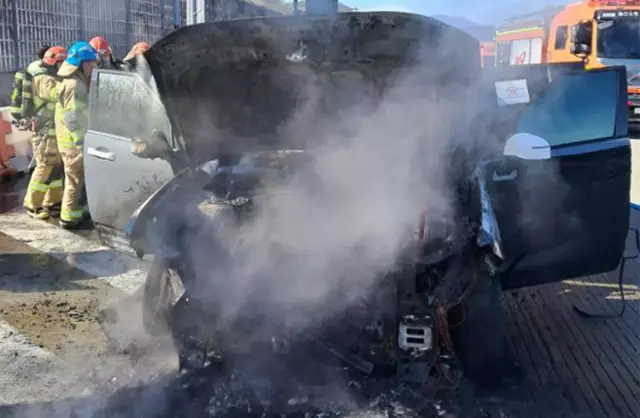 Прототип на новото Santa Fe се запали по време на тестове