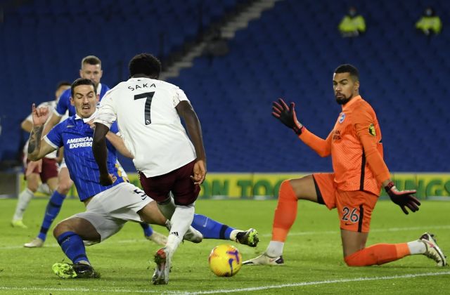  Арсенал взе своето от Брайтън за втора поредна победа 