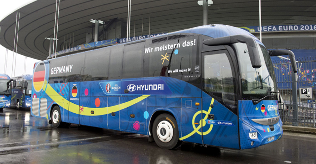 Специални гуми за рейсовете на Евро 2016