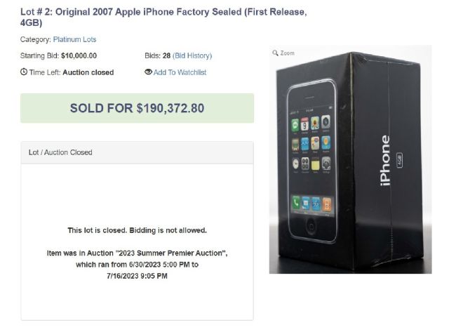 Продадоха 16-годишен iPhone за 170 хиляди евро