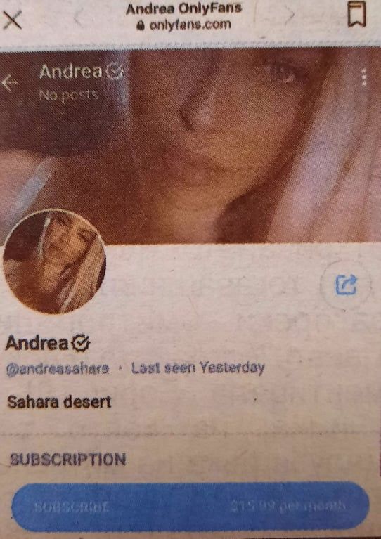  Андреа лъсна гола в секссайт (СНИМКА) 