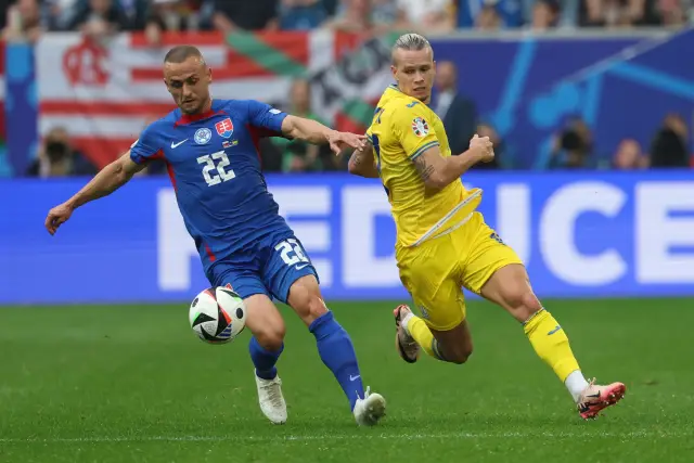 Украйна взе първа победа на Евро 2024 след обрат над Словакия