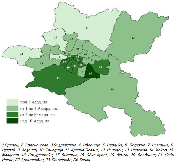 Софийските райони, в които живеят най-богатите