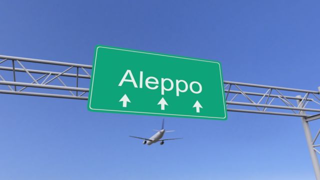 Международното летище в Алепо отново работи