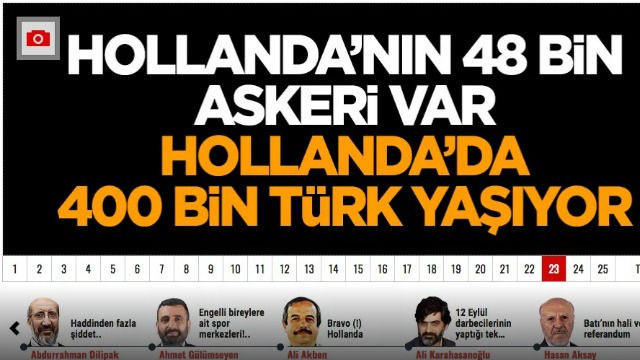 Турски вестник: В Холандия има 48 000 войници. Турците са 400 000