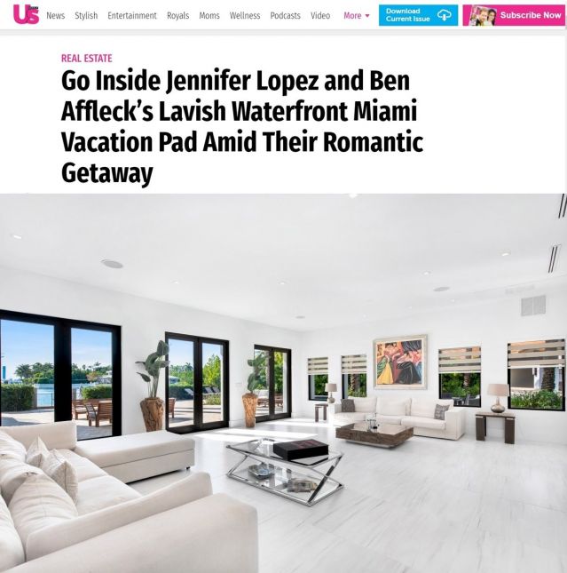  Вижте каква къща наеха Джей Ло и Бен Афлек в Маями 