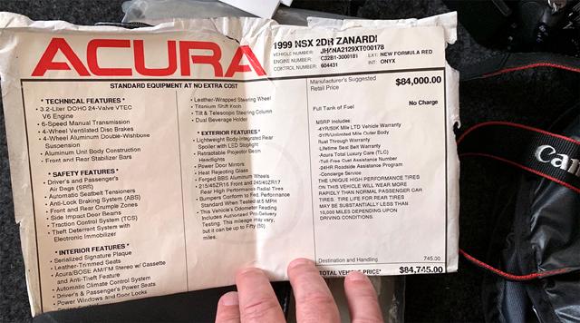  Продава се необичаен NSX Zanardi Edition 