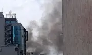 Голям пожар в новострояща се сграда в София (ВИДЕО)