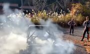 Автомобил се запали по време на Рали Япония (ВИДЕО)