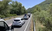 Огромно задръстване край Кресна
