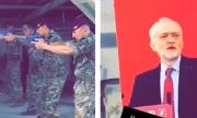 Британски войници стреляха по снимка на Корбин