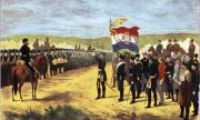 Снимка 18 май 1877 г. Българското опълчение се заклева пред Самарското знаме