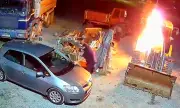 Маскиран подпали автомобил и земеделска техника за 200 000 лв. край Елин Пелин