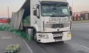 Камион засипа с бира кръстовище във Велико Търново ВИДЕО