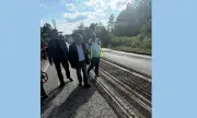 Снимка Министър Иванов инспектира критичните участъци около Телиш