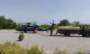 Дъждът донесе надежда в битката с мащабния пожар край Илинденци СНИМКИ